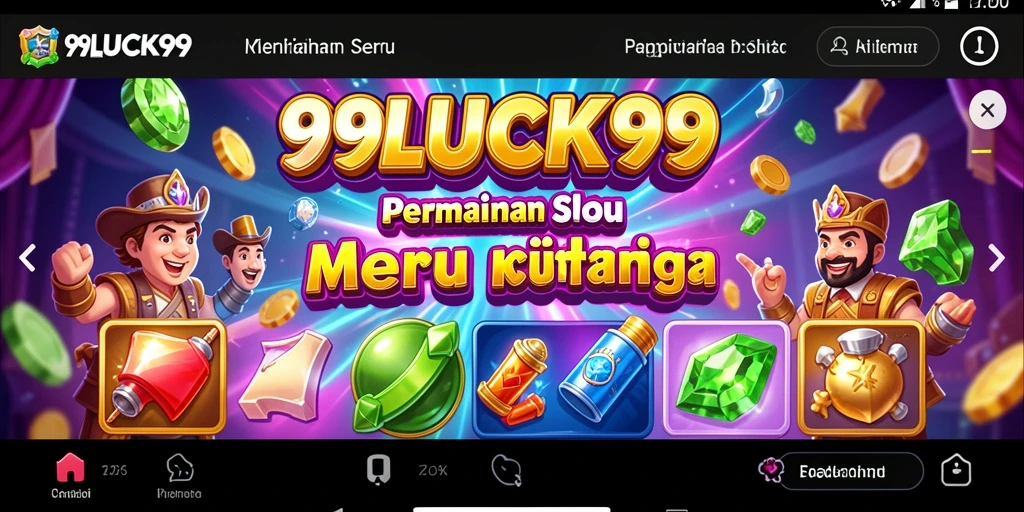 Screenshot utama 99LUCK99 menunjukkan gameplay slot yang seru.