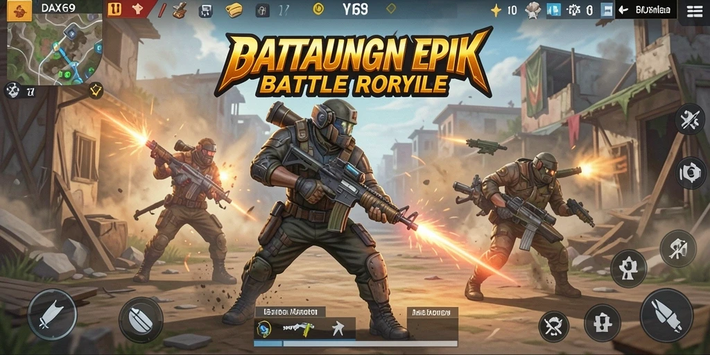 Gameplay menegangkan DAX69 dalam aksi Battle Royale.