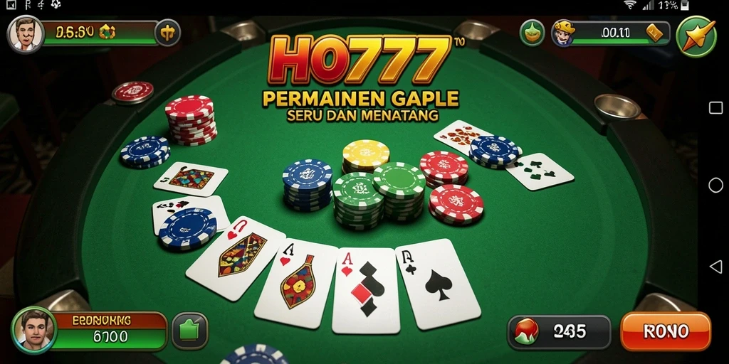 Tampilan gameplay seru dan interaktif Gaple di HO777.