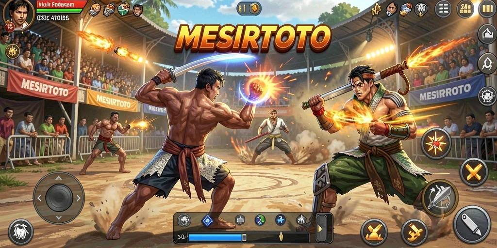 Tampilan aksi pertarungan hebat dalam MESIRTOTO.