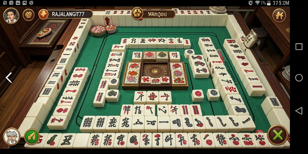Gameplay Mahjong yang seru di RAJALANGIT77.