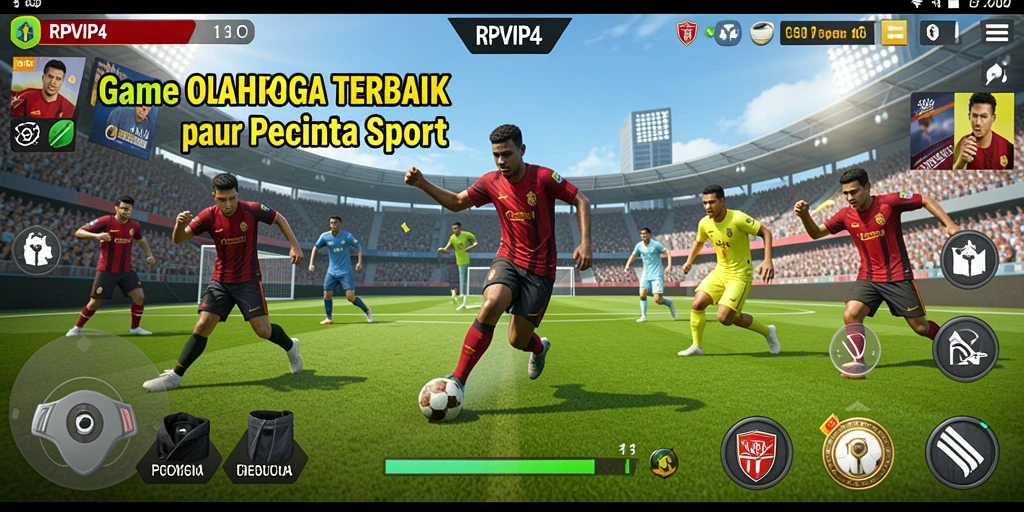 Gameplay RPVIP4 yang penuh aksi dalam pertandingan olahraga.