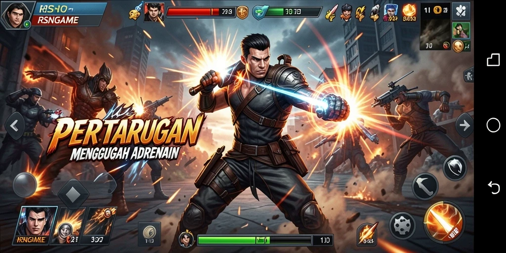Tampilan dinamis dari pertarungan seru di RSNGAME.