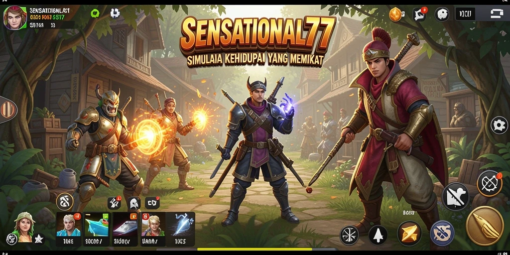 Screenshot SENSATIONAL77: tampilan gameplay yang menarik dan interaktif.