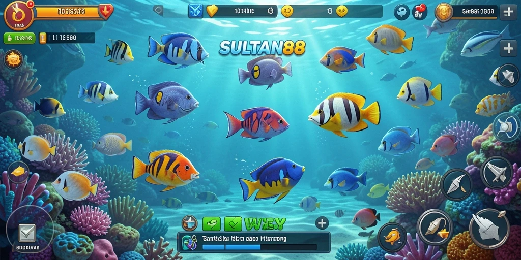 Tampilan gameplay seru dari SULTAN88 dengan aksi Tembak Ikan.